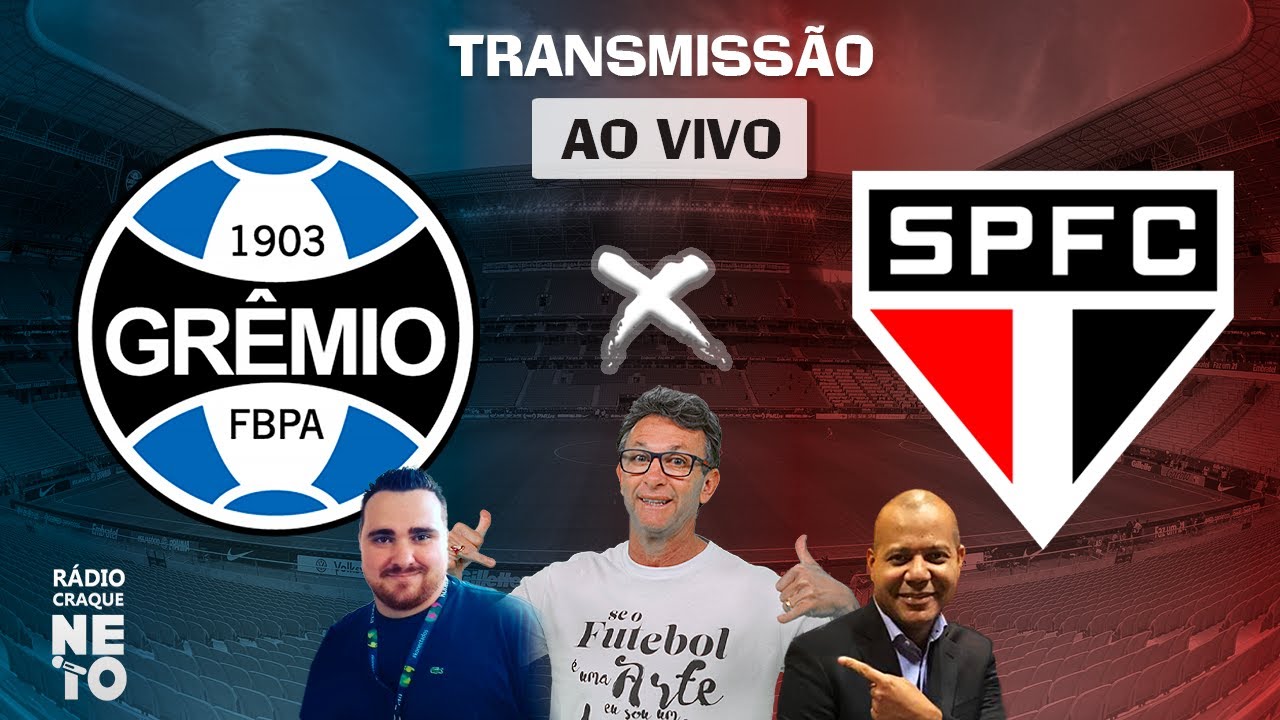 Grêmio x São Paulo: assista à transmissão da Jovem Pan ao vivo