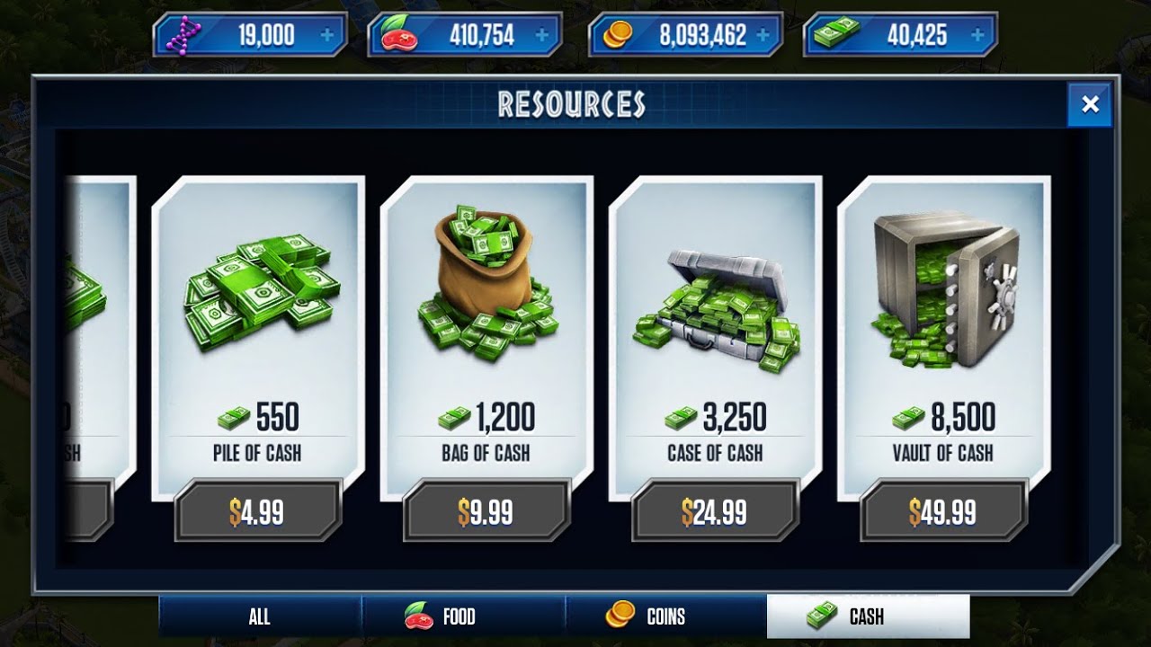 Jurassic World Unlimited Cash Hack - YouTube