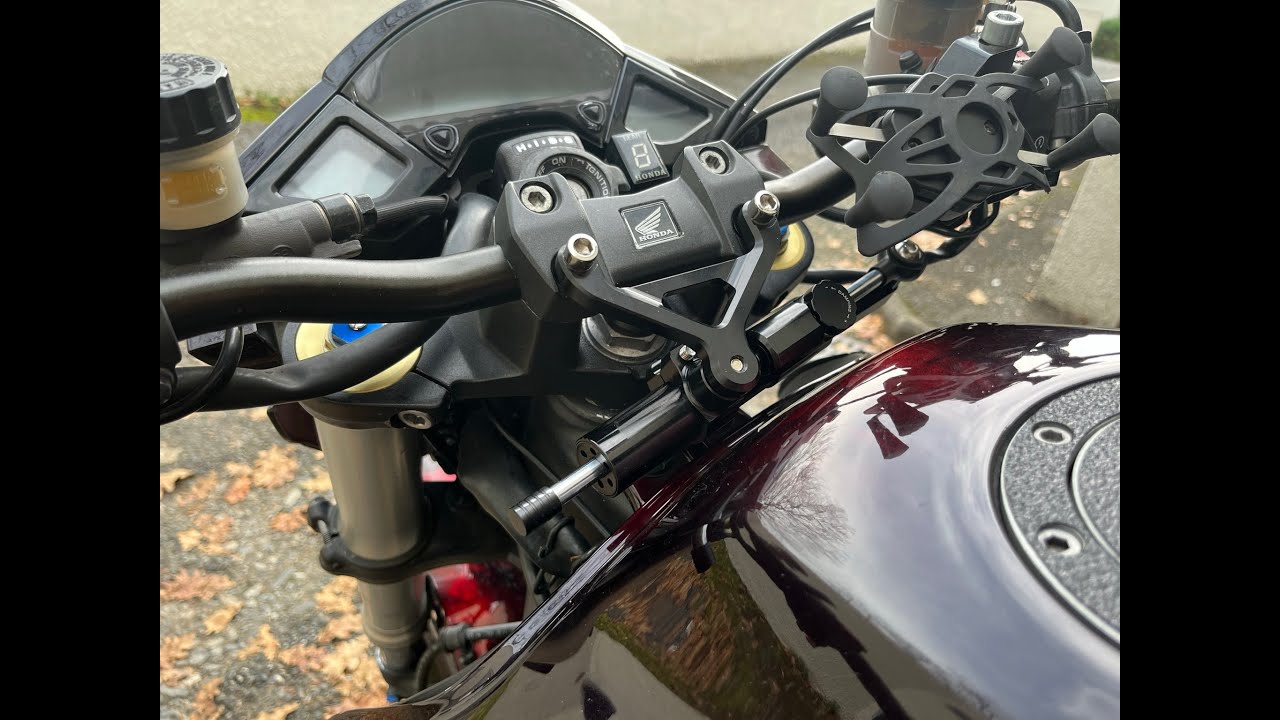 JE MONTE MON AMORTISSEUR DE DIRECTION (CB1000R) - YouTube