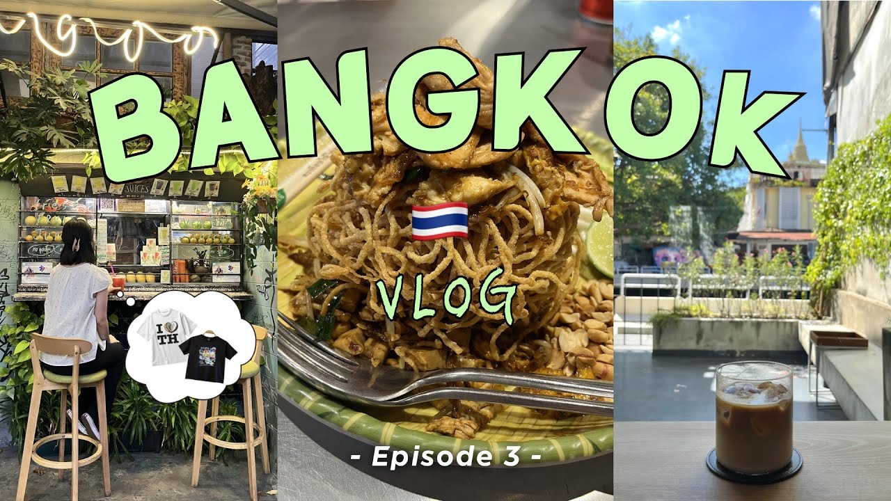 sub) 방콕여행 vlog#3 | 요즘 짜뚜짝에선 이거 사야 한다면서요? (고양이티&음식티 좌표•사원뷰 운하 카페•올드타운 구경•꽃 시장•크리스피 팟타이•람부뜨리 펍 추천)