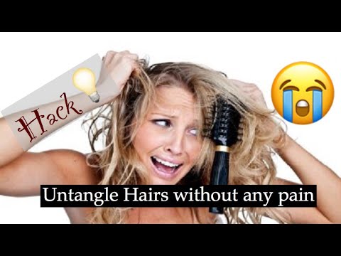 UNTANGLEDETANGLE STUCK HAIRS IN A COMB OR ROUND BRUSH  HACK
