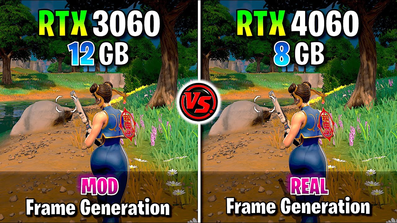 RTX 3060 vs RTX 4060 TEST en 10 JUEGOS 🔴 FSR 3 MOD - FRAME GENERATION 🔴 ...