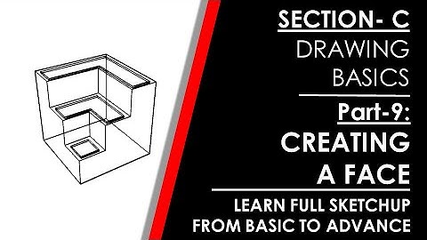 Sketchup Tutorial-PART-9-How create a surface or a face on any kind of shape in sketchup