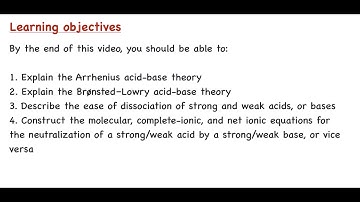 Acid base reactions