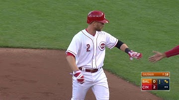 BAL@CIN: Cozart singles in a run in the 1st