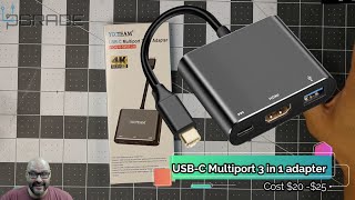 USB-C Multiport 3 in 1 adapter