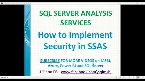 SSAS Tutorials | How to Implement security in SSAS