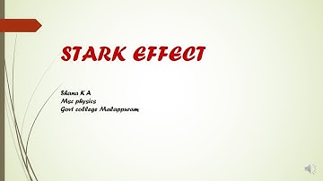 10.Stark effect