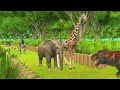 ELEPHANT N GIRAFFE ON A DEADLY TRIP - Animal Revolt Battle Simulator