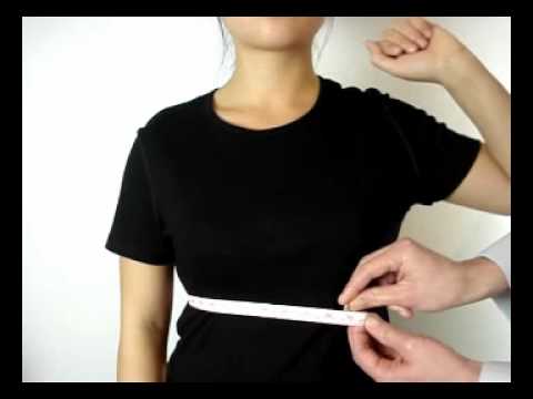 Lower Bust Measuring Guide for Female suits, waistcoats and shirts