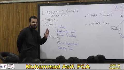 SIR ASIF (FCA) | AUDIT LECTURE 1 | FULL HD
