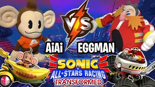 AiAi vs Dr.Eggman !! Sonic All Star Racing Transformed !! Race Battle!!