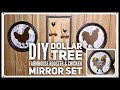 🐔 🐓 DIY Dollar Tree Chicken &amp; Rooster Shaped Mirror Set Wall Decor | Farmhouse Rustic Room Decor