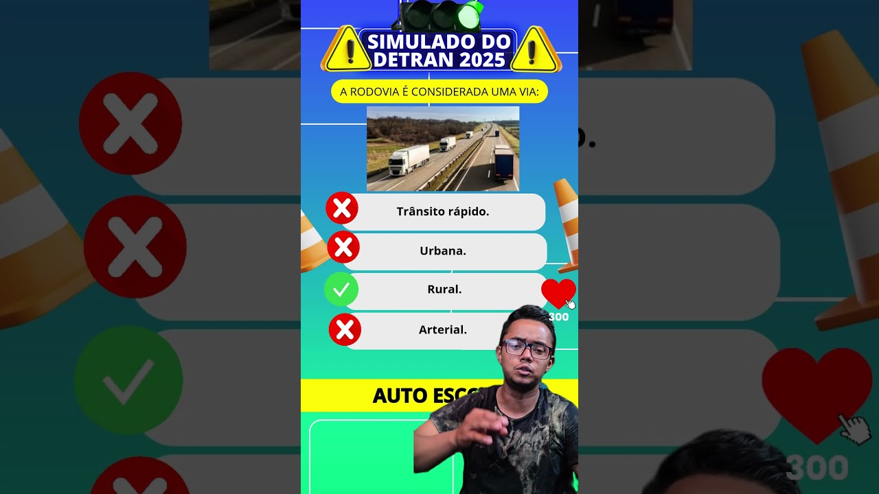 SIMULADO DETRAN 2025 Novas Questões Responda! 