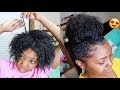 Detailed Real HAIR ROUTINE: BIG Puff, Laid Edges, Lovely B's Moisture Masque!