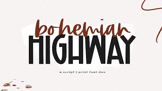 Bohemian Highway | Script Font Duo Font Free Download