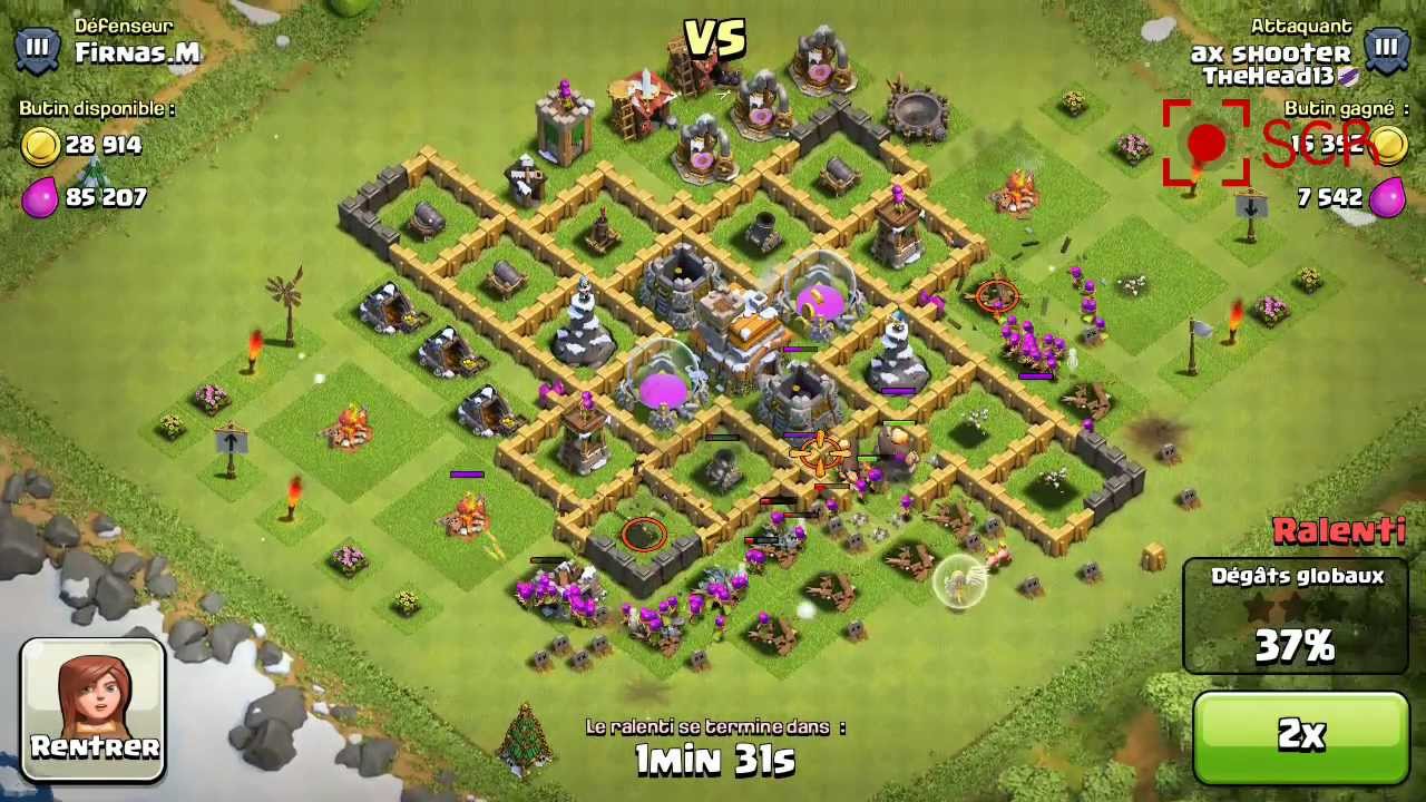 Attaque Sur Clash Of Clans De Ax Shooter Et De Moi Mme YouTube