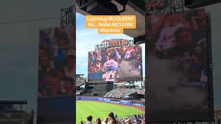 Lightning MCQUEEN? No… Nolan MCLEAN! #kachow #lightningmcqueen #nolanmclean #mets #carspixar #shorts