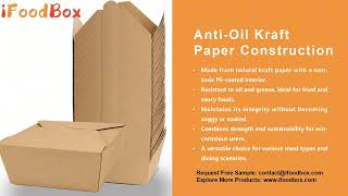 Wholesale Kraft Paper Takeout Boxes – 47-Ounce Leak-Proof and Heat-Resistant Containers
