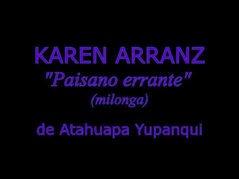 KAREN ARRANZ - "Paisano errante"