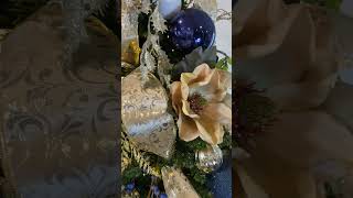 Navy Blue & Gold Christmas Tree Decor | Festive Home Ideas