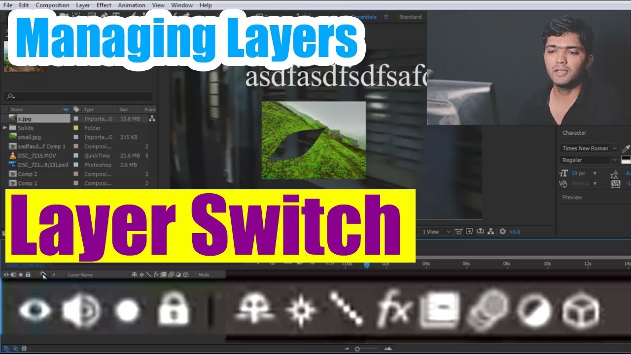 #Ae-09 Managing Layers with Switch In After Effects [HINDI] - YouTube