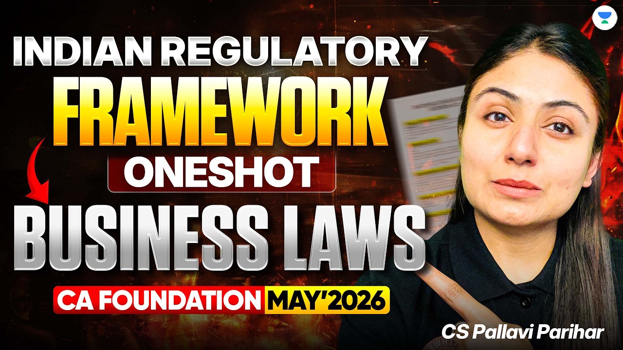 Indian Regulatory Framework One Shot | Business Laws CA Foundation May 2026 | CS Pallavi Parihar