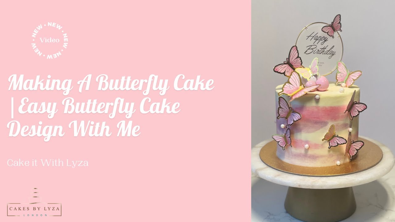 Making A Butterfly Cake Easy Butterfly Cake Design With Me YouTube