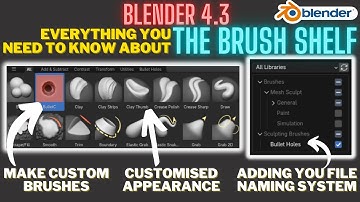 Everything you need to know about The Brush Shelf in Blender 4.3 - Customise your sculpting setup!