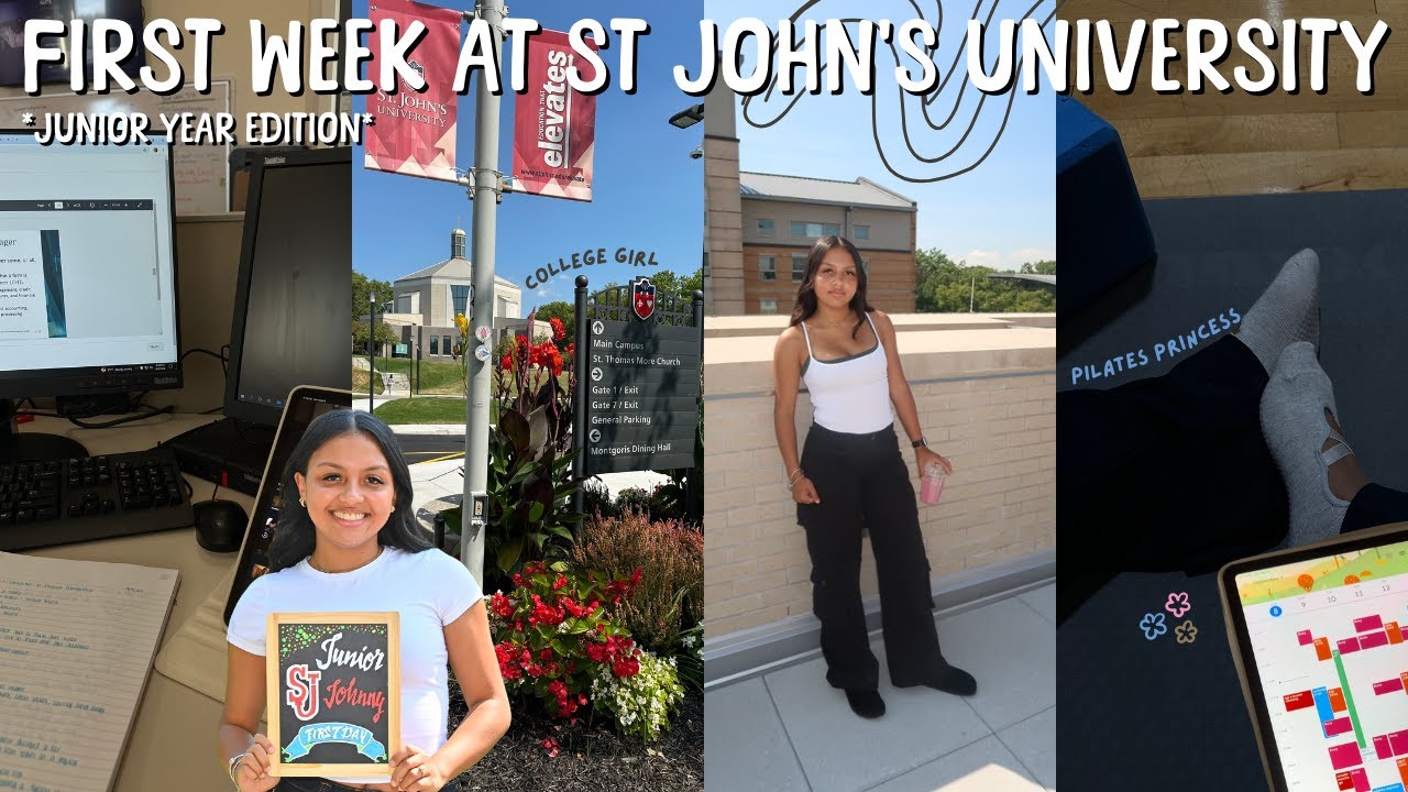 my FIRST week of junior year at ST JOHN'S UNIVERSITY 📚