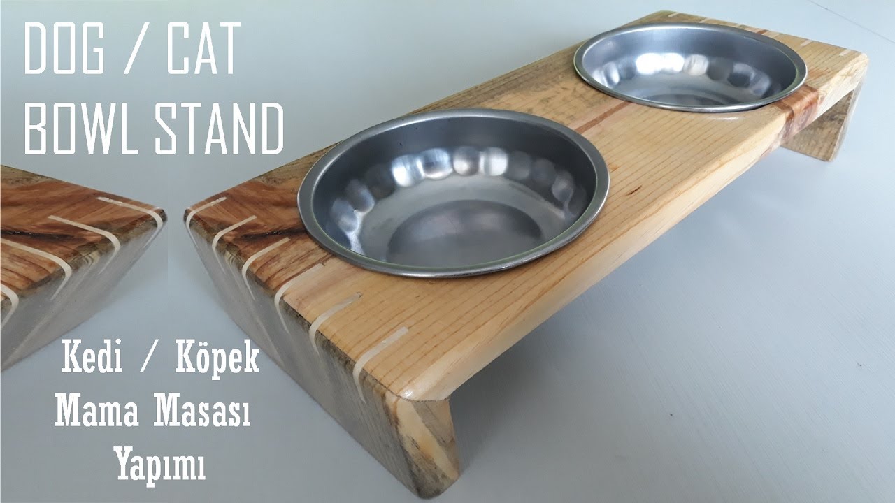 kedi ve kopek mama masasi yapimi how to making a dog and cat food bowl stand youtube