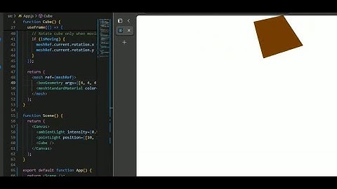 Interactive 3D Cube Following Mouse with React Three Fiber | Three.js Tutorial