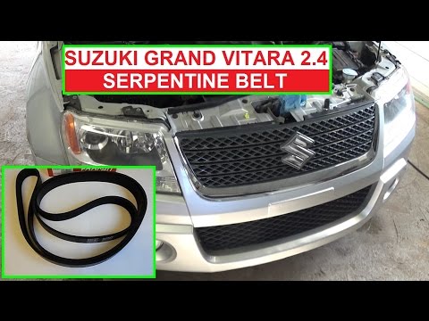 How to Replace or Install Serpentine Belt on Suzuki Grand Vitara 2006-2014 Serpentine Belt Diagram