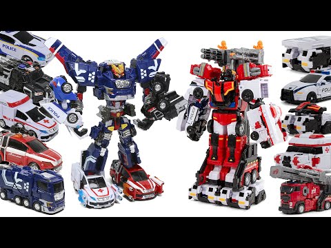 Police Rescue <strong>Fire</strong> HelloCarBot PentaStormX Tobot Rescue SOS <strong>Combo</strong> TransFormation