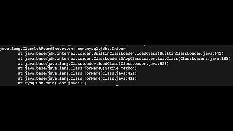 java.lang.ClassNotFoundException: com.mysql.jdbc.Driver