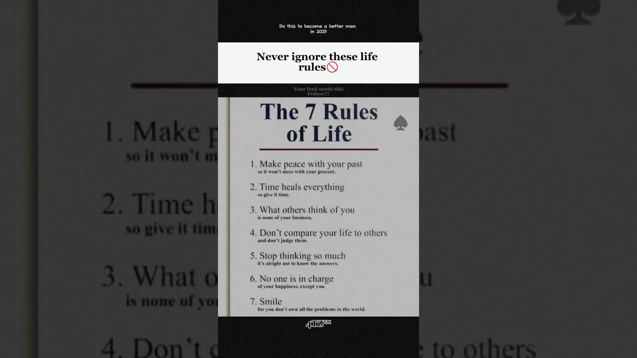 The 7 Rule of life   
