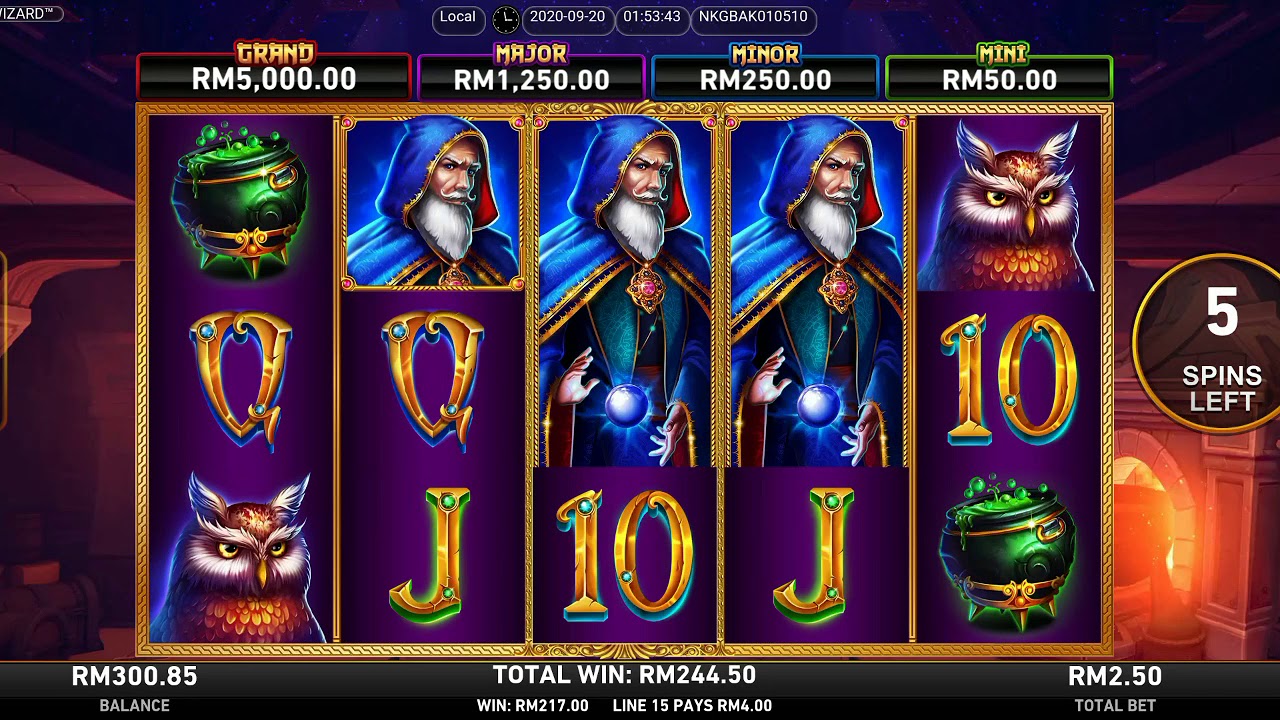BLUE WIZARD BONUS ::: JACKPORT - YouTube