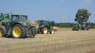 ☆ Prasowanie & zbiór bel ☆ 2 x John Deere ☆ Fendt ☆ Dolnośląskie