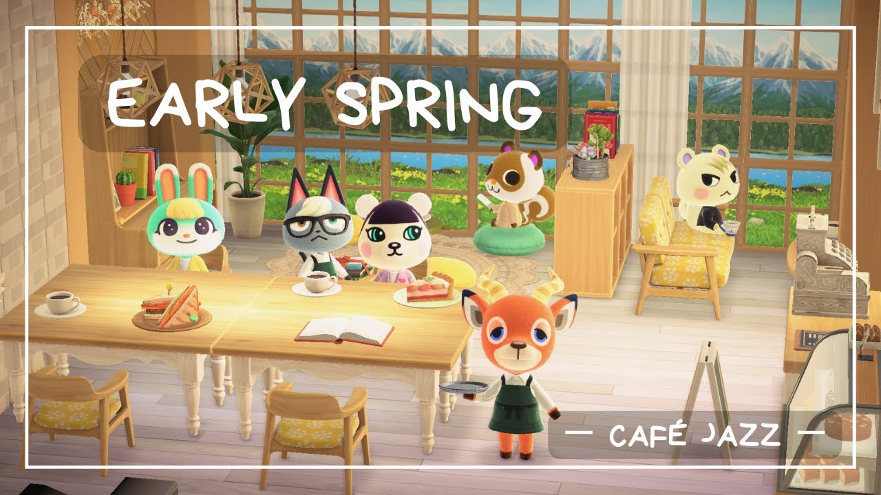 [ACNH BGM] Early Spring Café JazzSoft Piano for Relaxing & Gentle Focus (3 Hours)