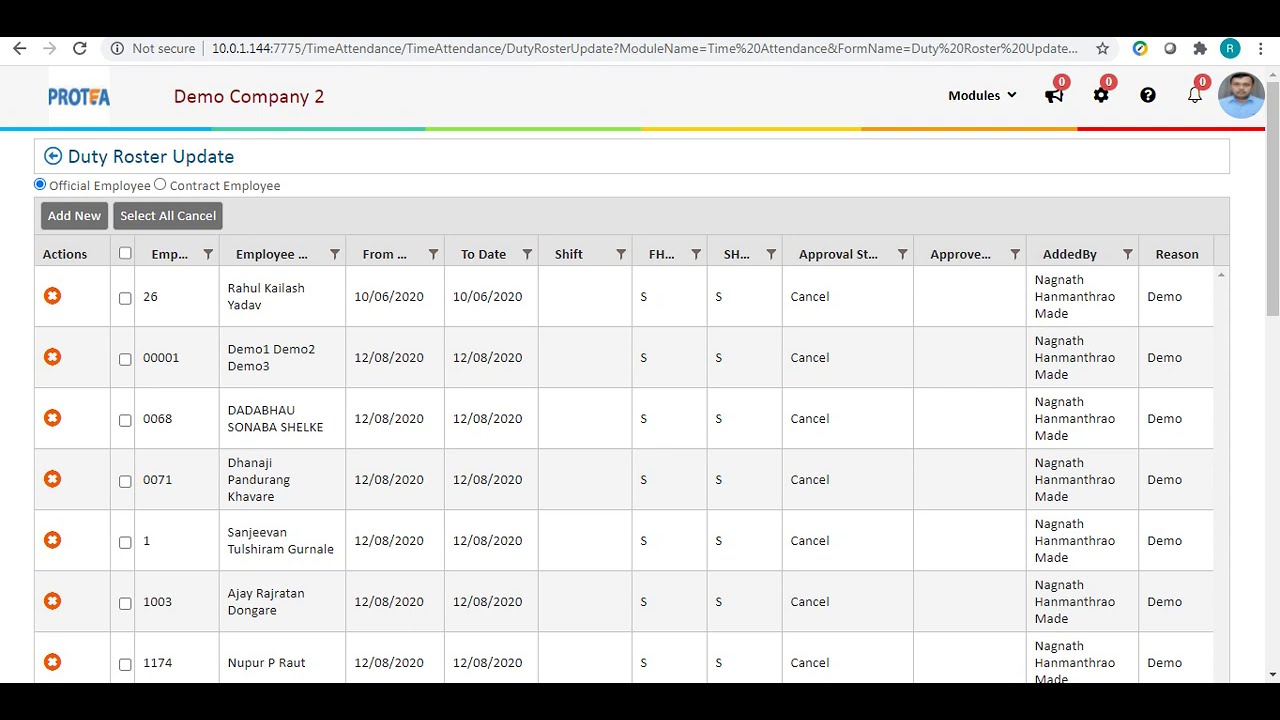 Update Duty Roster - YouTube
