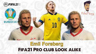 FIFA 21 Faces Virtual Pro club Look alike Emil Forsberg // Sweden // Euro2020 Project