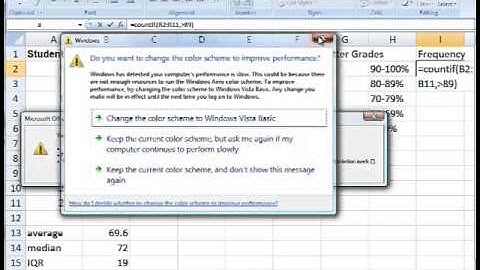 Using Excel to Find 5-number summary, mean, standard deviation and variance