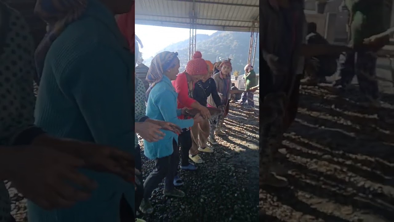 Amahator village community hall construction working with enthusiasm