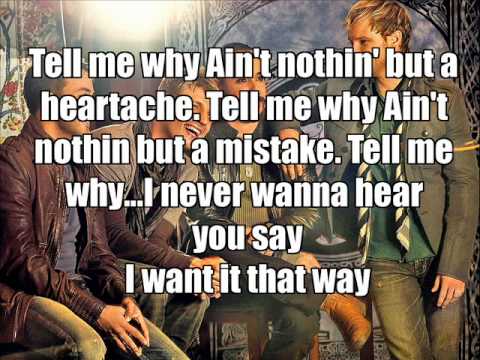 Tell me why - Backstreetboys - KARAOKE / LYRICS