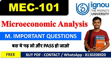 MEC-101 Important Questions With Answers 2025 | Previous Year Question Paper Solved In English