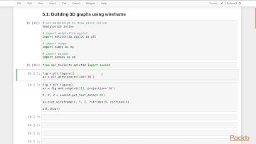 Data Visualization Recipes with Python & Matplotlib3:Build 3D Graphs Using Wireframe | packtpub.com