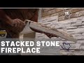 Fireplace Update with Stacked Stone