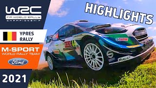 M-Sport WRC Highlights Day 2 Renties Ypres Rally Belgium 2021 : Gus Greensmith Ford Fiesta WRC