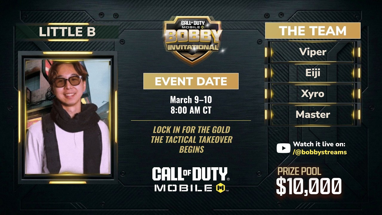 🔴$10,000 CODM'S BOBBYS INVITATIONAL🔴$10,000 Tournament🔴!DISCORD