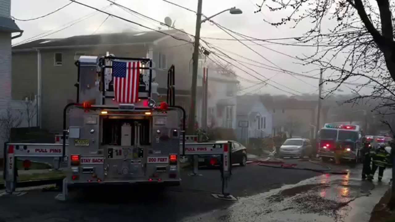 NORTH ARLINGTON, NJ 2nd ALARM HOUSE FIRE (Boston Ave) 4-10-15